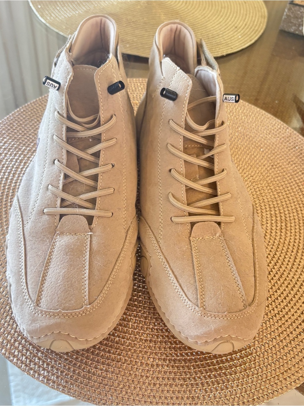 AUS Men's Beige Suede Chukka Boots - Casual Lace-Up